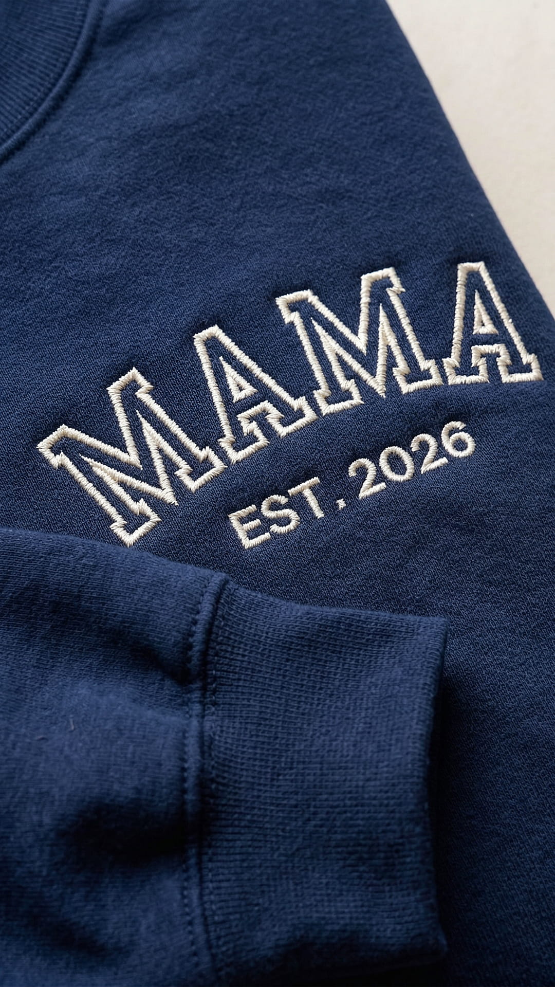 Best Mom Ever Varsity Gift Box | Personalized Mama Est. Sweatshirt, Tote, Mug, Candle, Accessory Pouch & Waffle Throw - Image 5