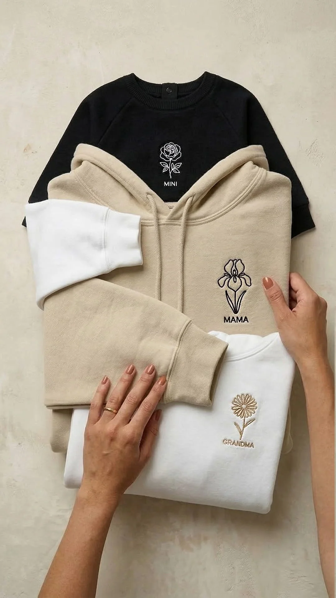 Birth Month Flower Embroidered Sweatshirt - Adult - Image 5