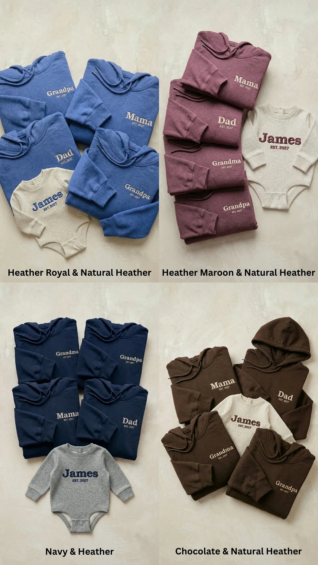 Custom Embroidered Family Title Matching Sweatshirts - Adult Sweatshirt - Image 11