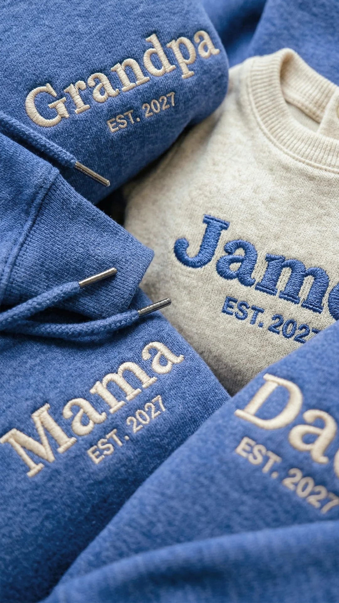 Custom Embroidered Family Title Matching Sweatshirts - Adult Sweatshirt - Image 7