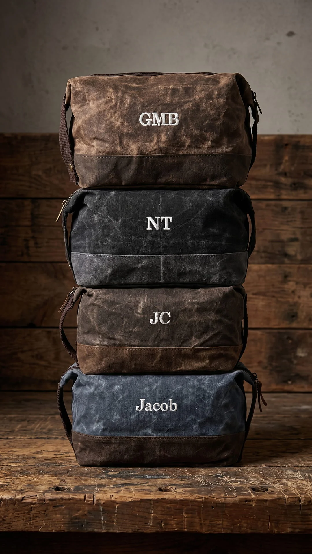 Waxed Dopp Kit | Groomsmen Travel Gift - Image 5