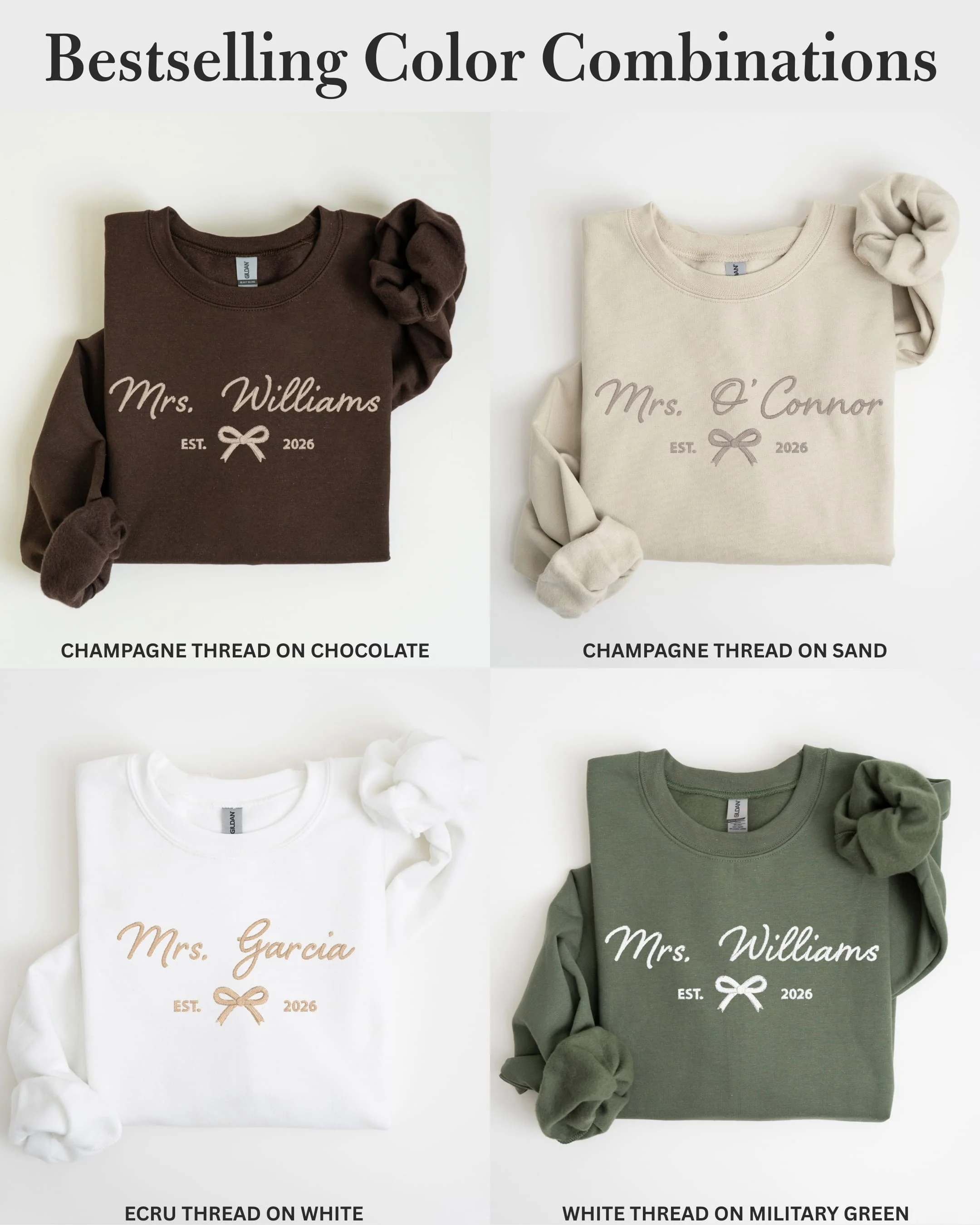 Custom Mrs. EST. Embroidered Sweatshirt - Image 5