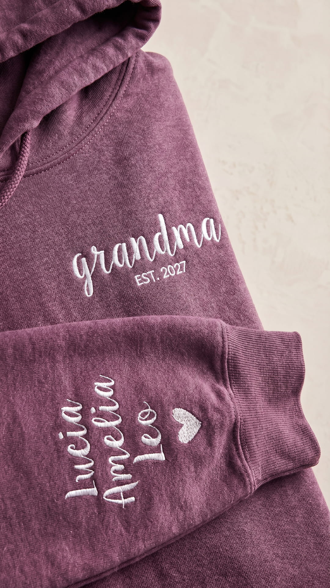 Script Est. Embroidered Sweatshirt | Personalized Mama Grandma Gift - Image 6