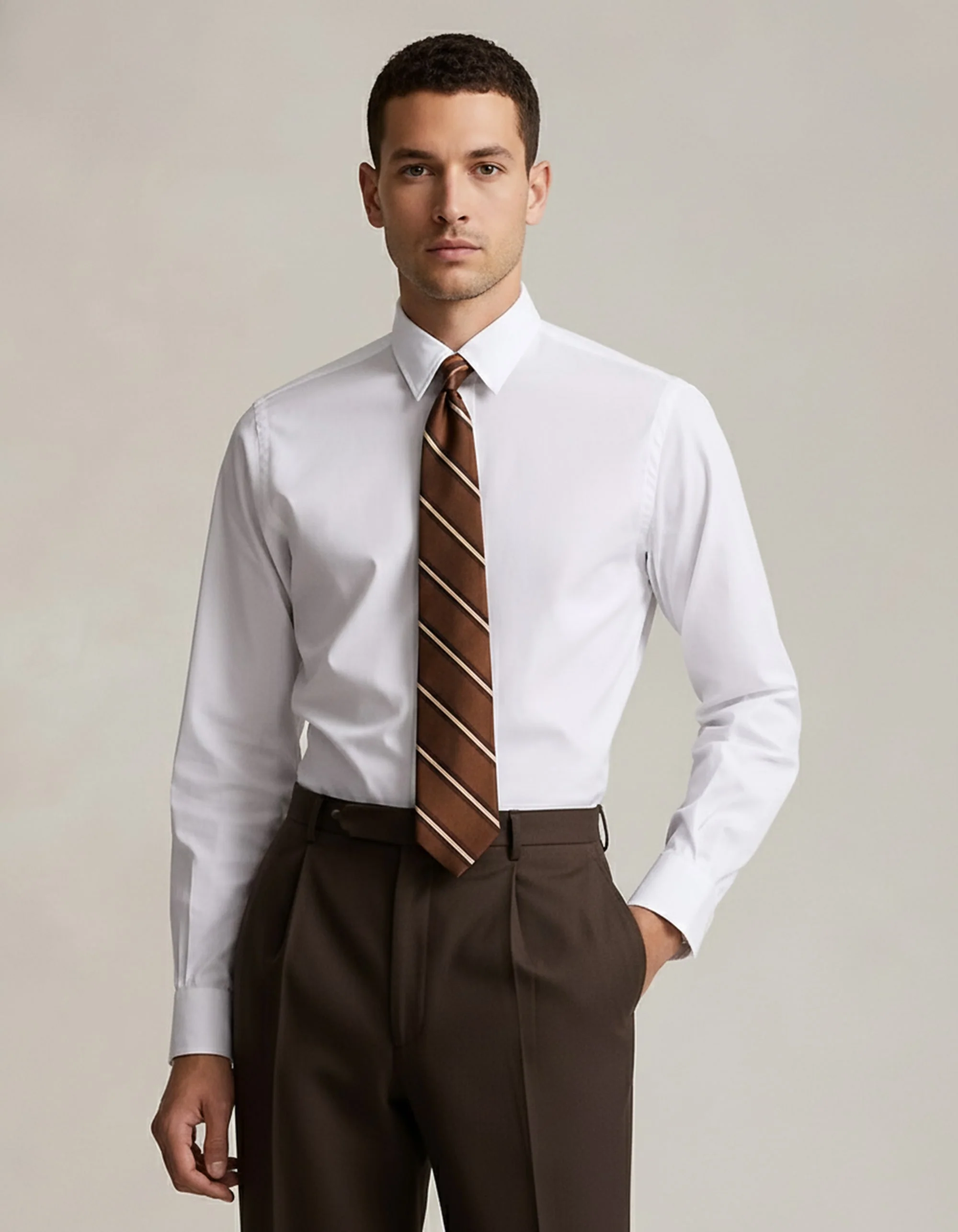 Heartline Collar Stretch Woven Shirt - Image 3