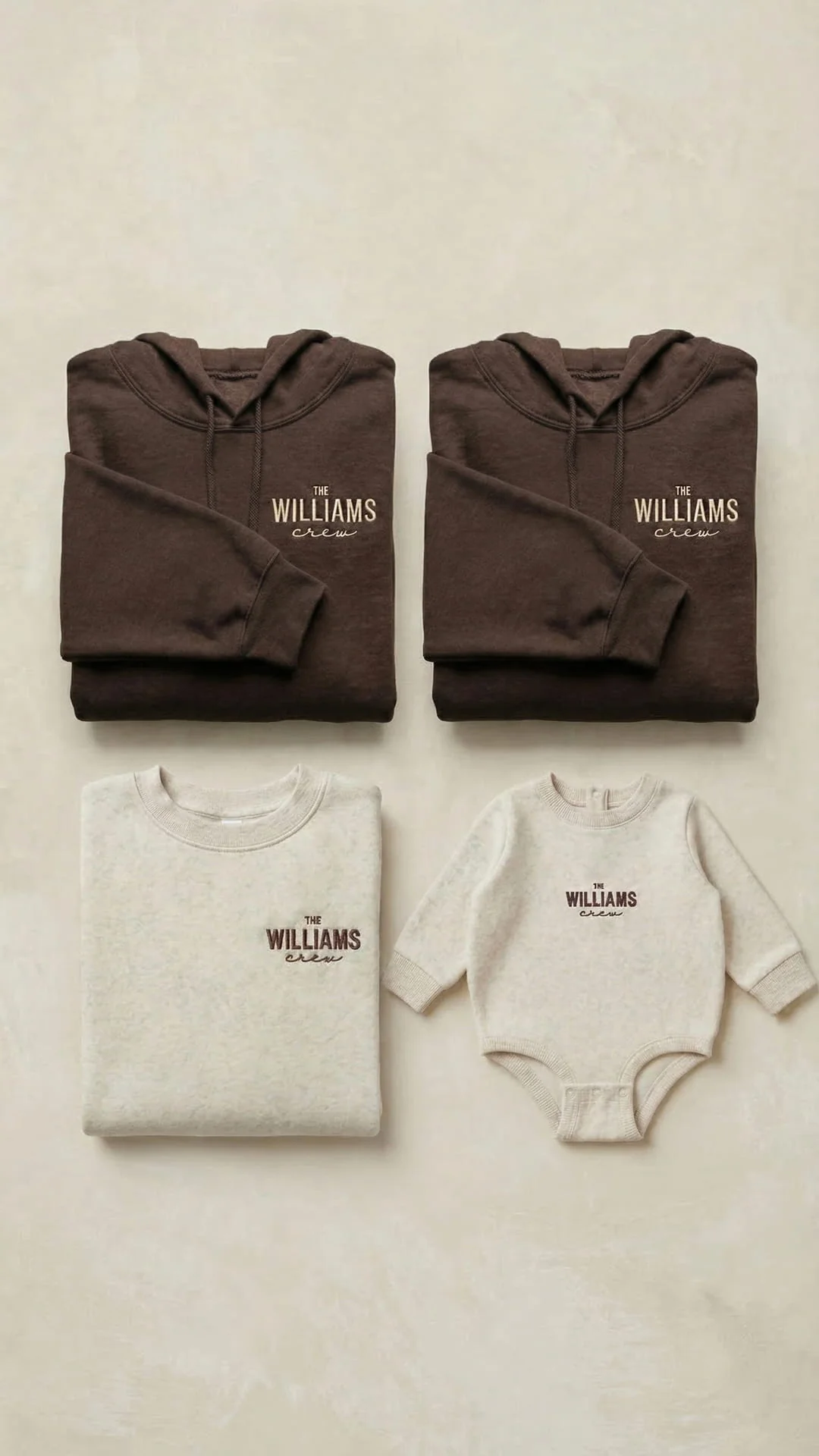 Last Name Family Matching Sweatshirts | "The Crew" Embroidered Adult Sweatshirt - Image 13