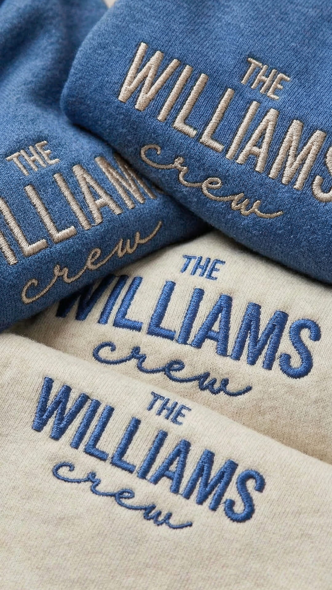Last Name Family Matching Sweatshirts | "The Crew" Embroidered Adult Sweatshirt - Image 2