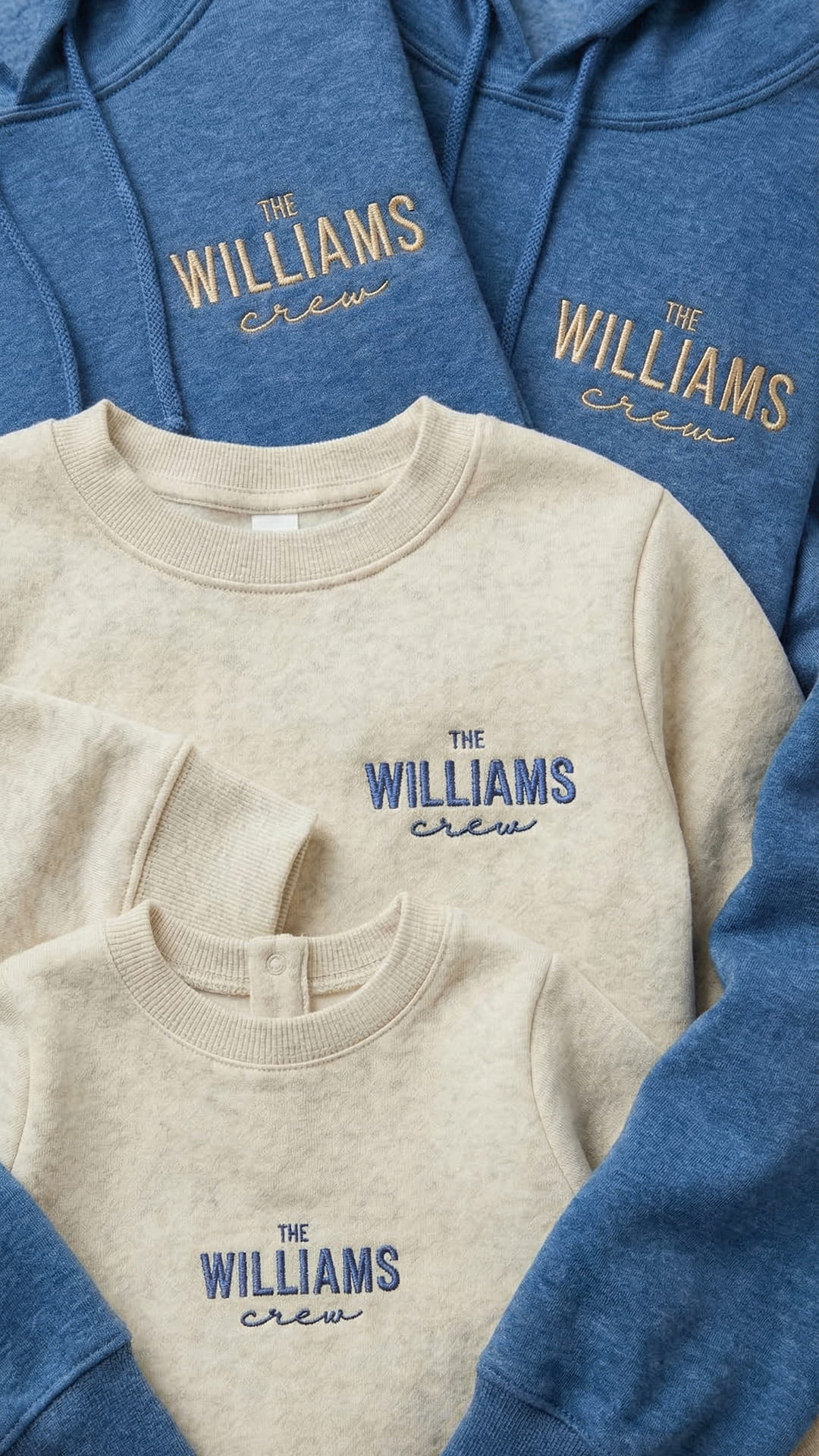 Last Name Family Matching Sweatshirts | "The Crew" Embroidered Adult Sweatshirt - Image 5
