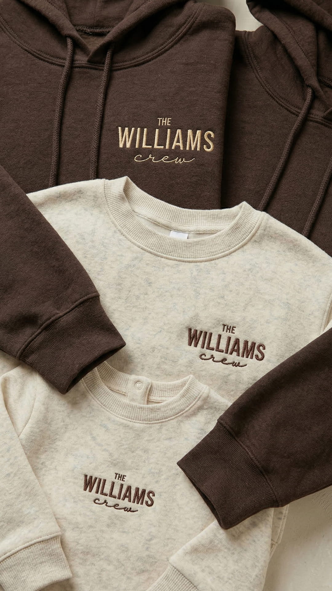Last Name Family Matching Sweatshirts | "The Crew" Embroidered Adult Sweatshirt - Image 6