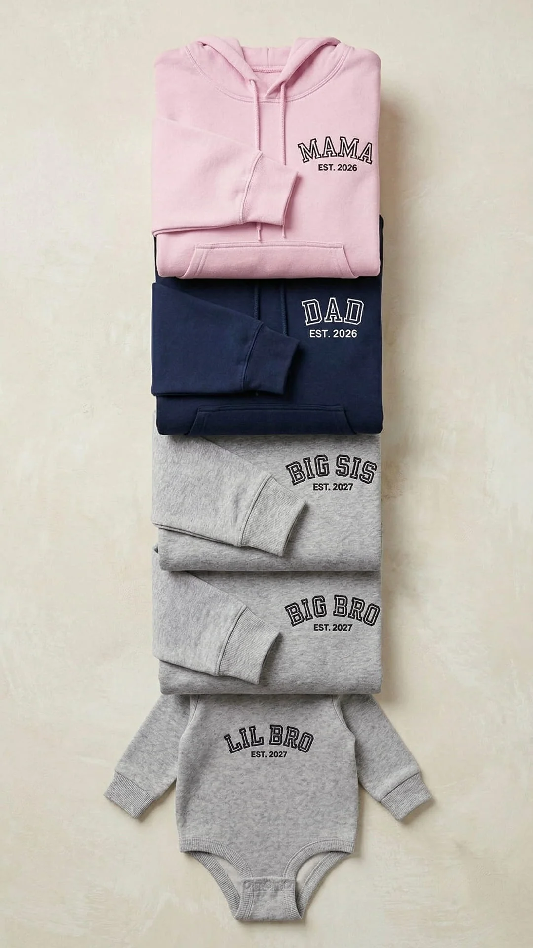 Matching Family Sweatshirts | Personalized Mama, Dad, Sibling & Baby Titles, Est. Years - Adult - Image 9