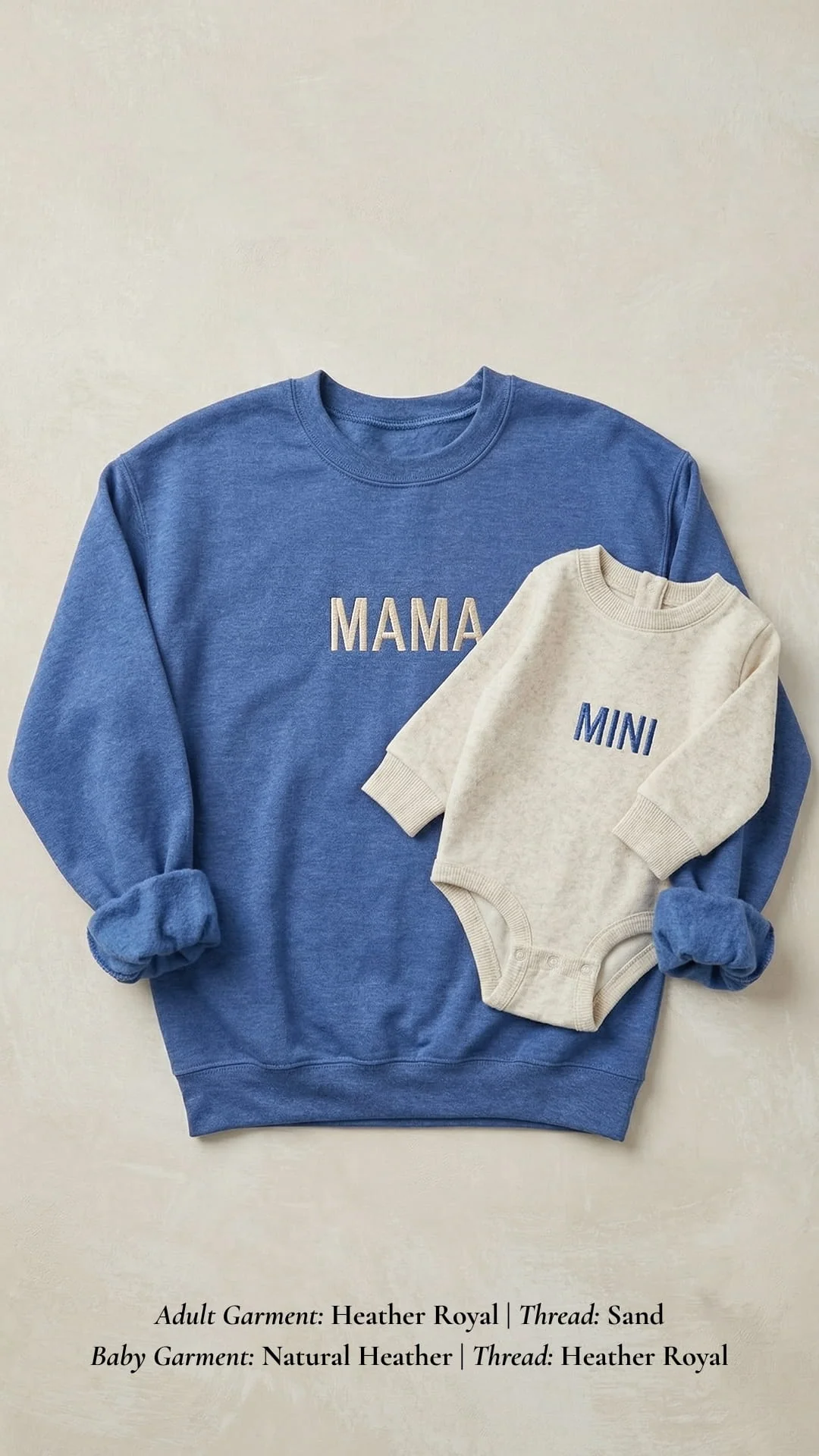 Minimalist Mama & Mini Embroidered Sweatshirt | Adult MAMA - Image 12
