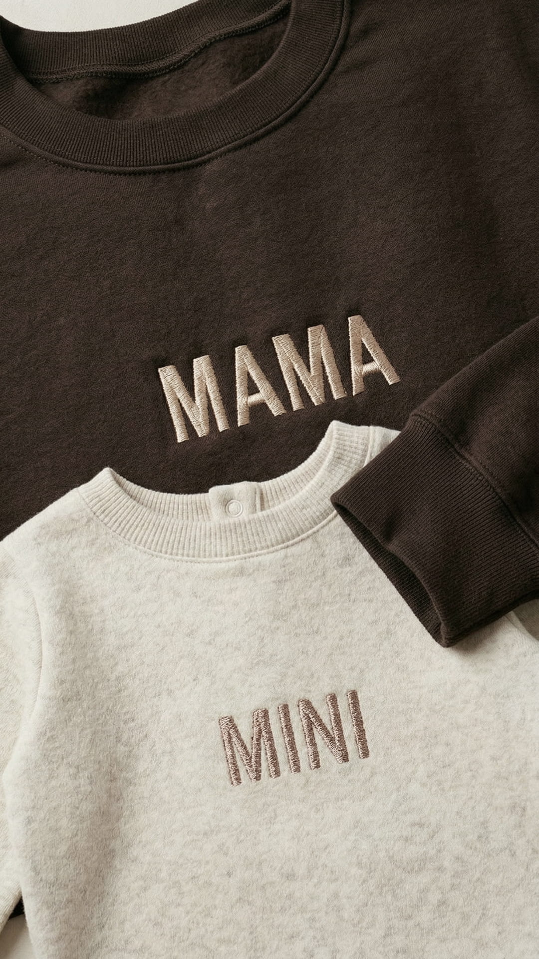 Minimalist Mama & Mini Embroidered Sweatshirt | Adult MAMA - Image 5