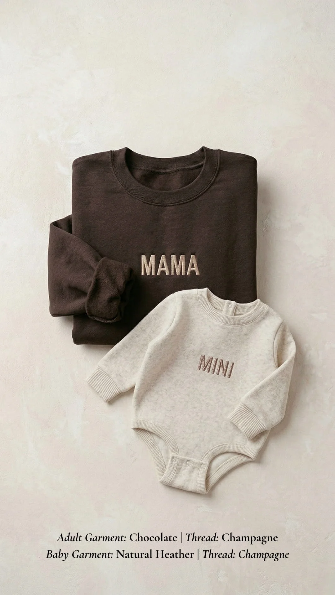 Minimalist Mama & Mini Embroidered Sweatshirt | Adult MAMA - Image 8