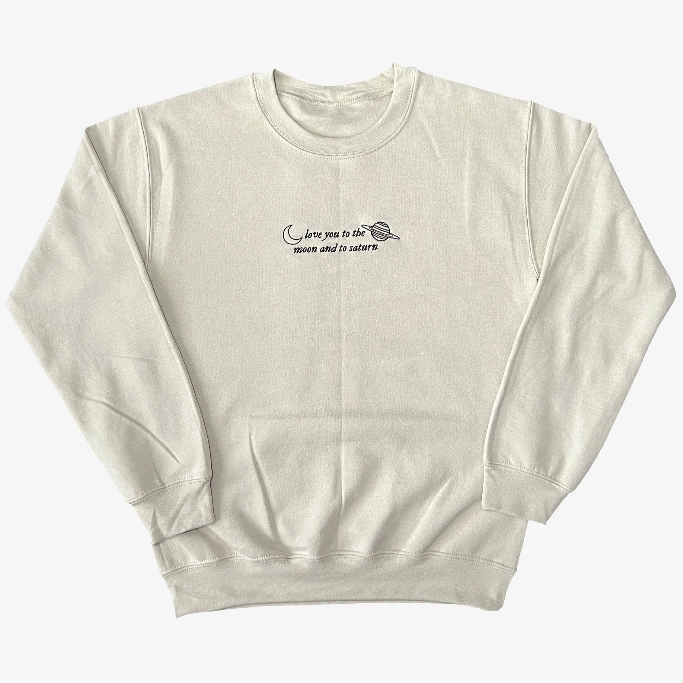 Moon & Saturn Embroidered Sweatshirt - Image 3