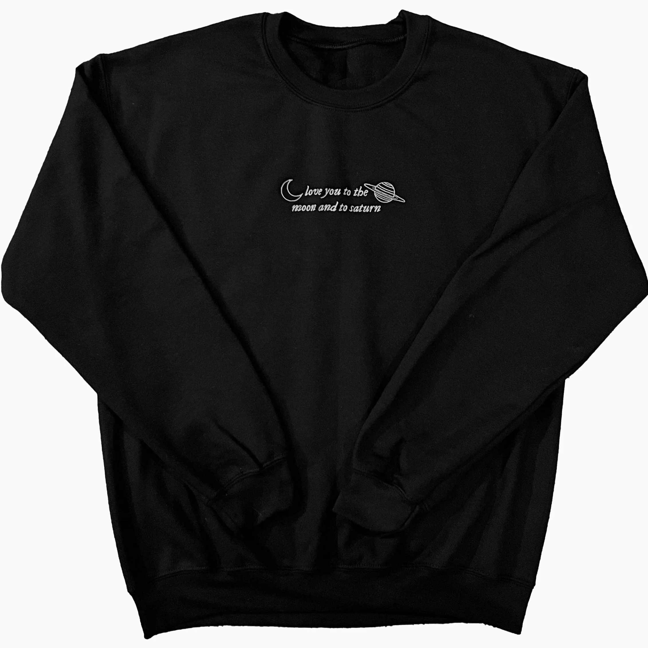 Moon & Saturn Embroidered Sweatshirt - Image 5