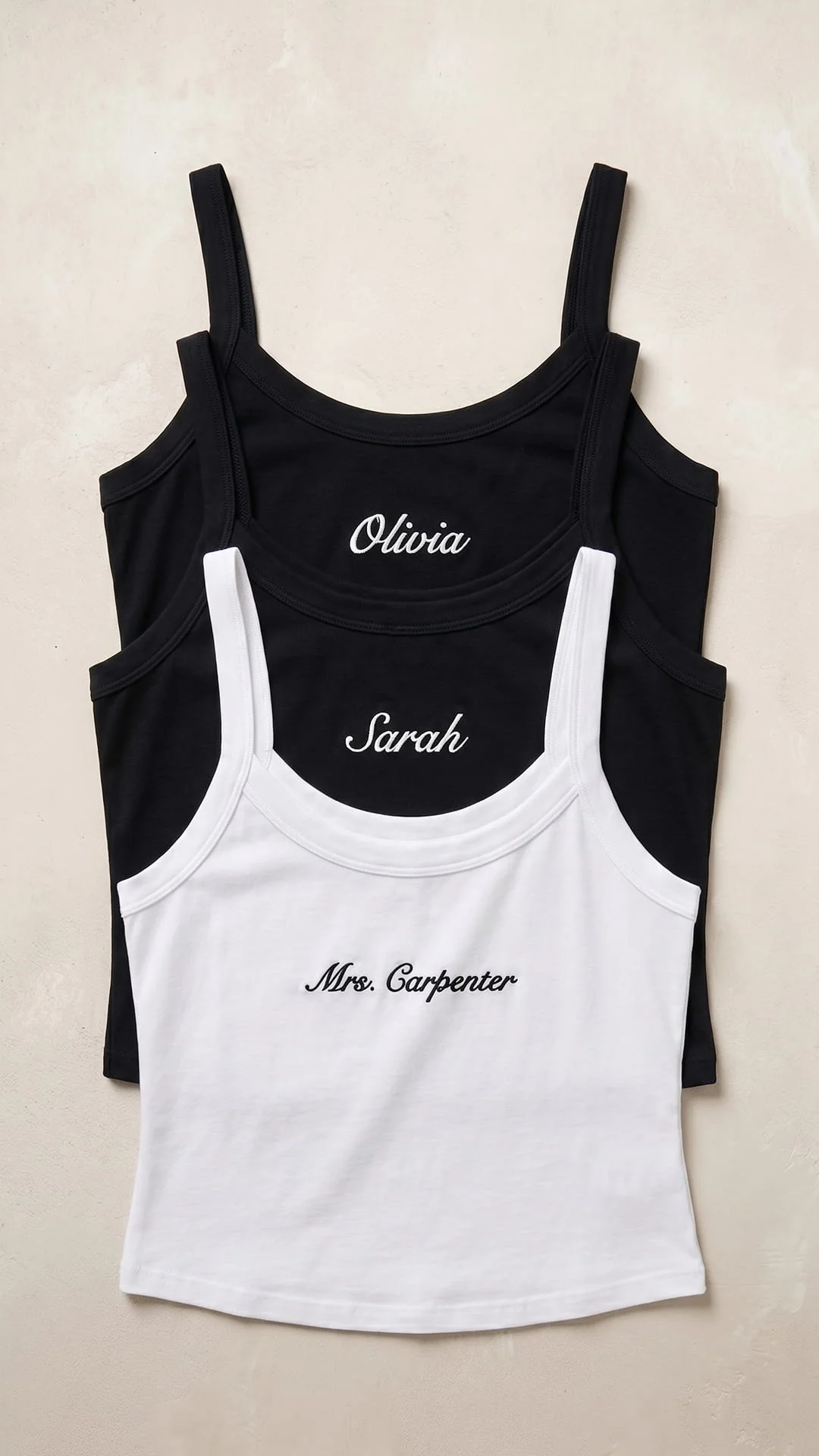 Mrs. Embroidered Micro Rib Tank | Custom Bridal Name Top - Image 5