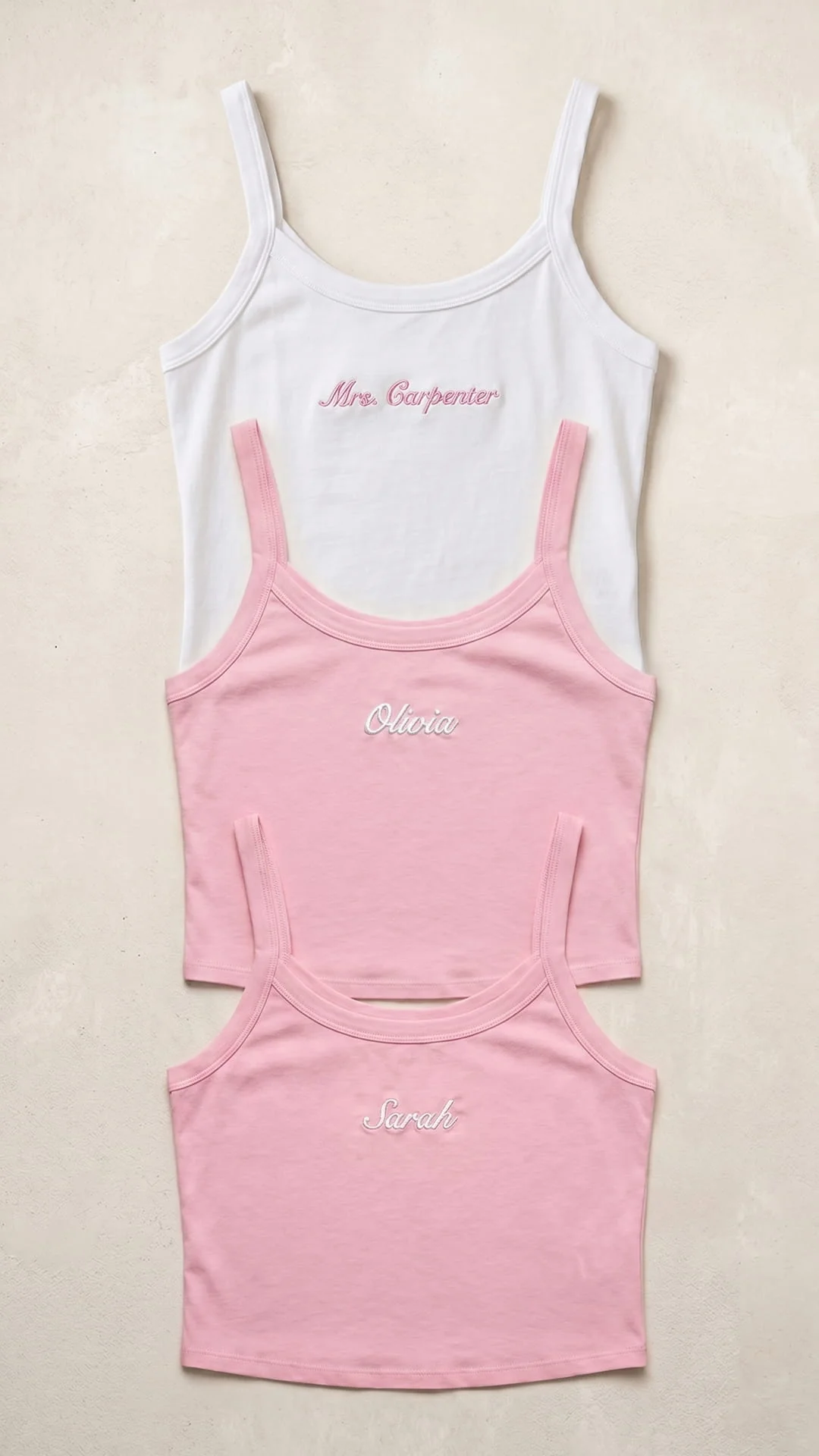 Mrs. Embroidered Micro Rib Tank | Custom Bridal Name Top - Image 7