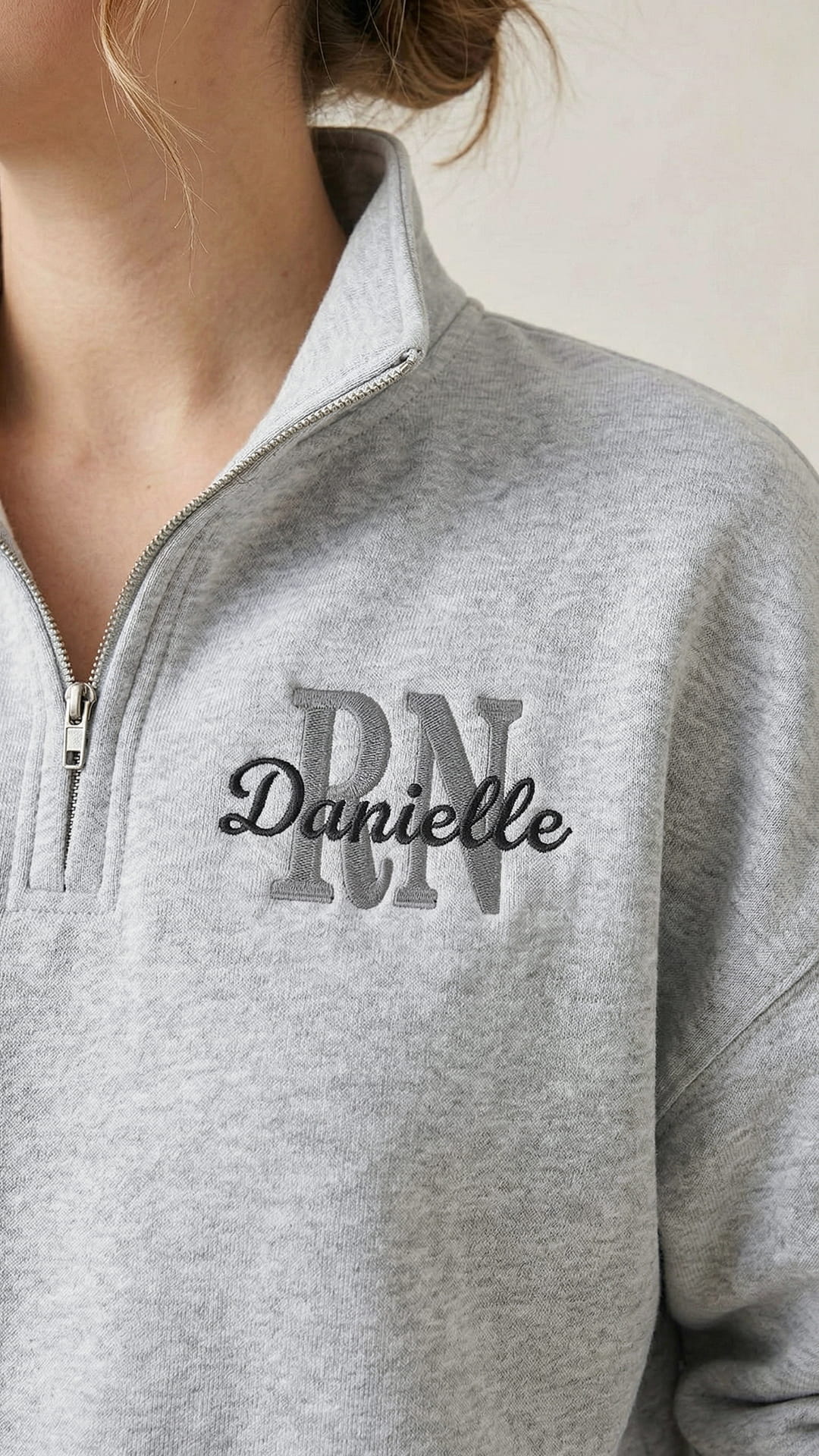 Nurse Name & Title Quarter-Zip - Image 3