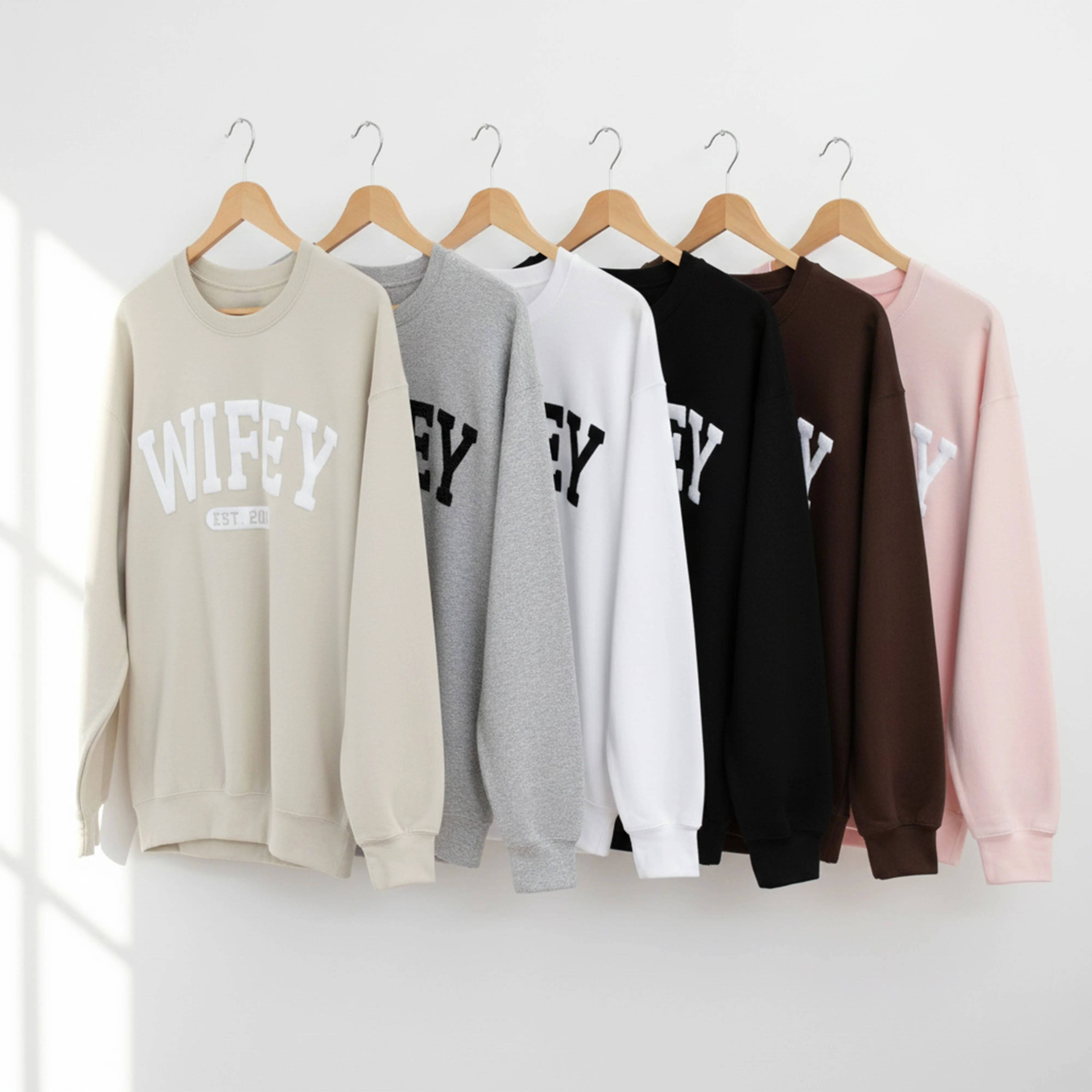 Personalized Wifey Embossed Sweatshirt - Image 3