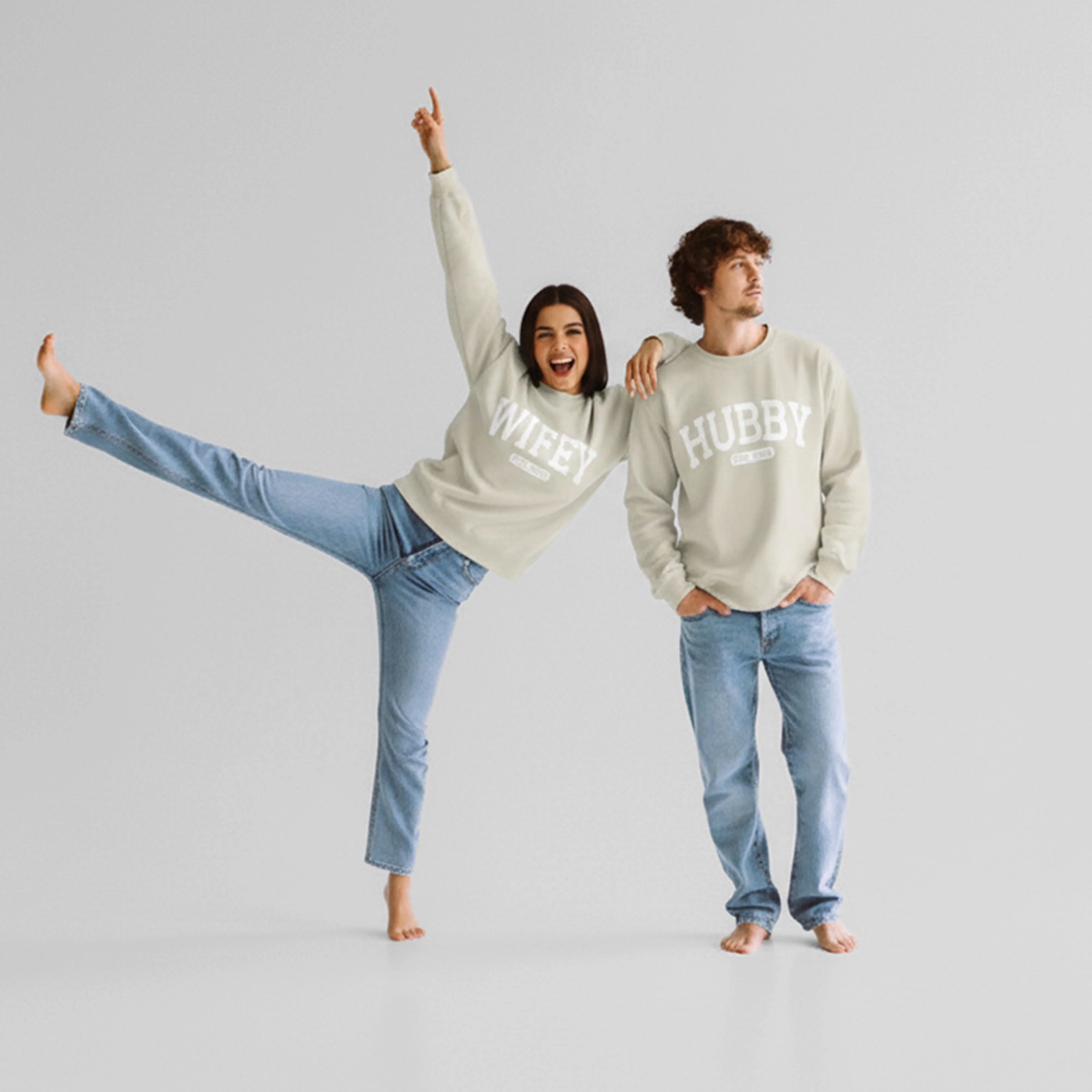 Personalized Wifey Embossed Sweatshirt - Image 4