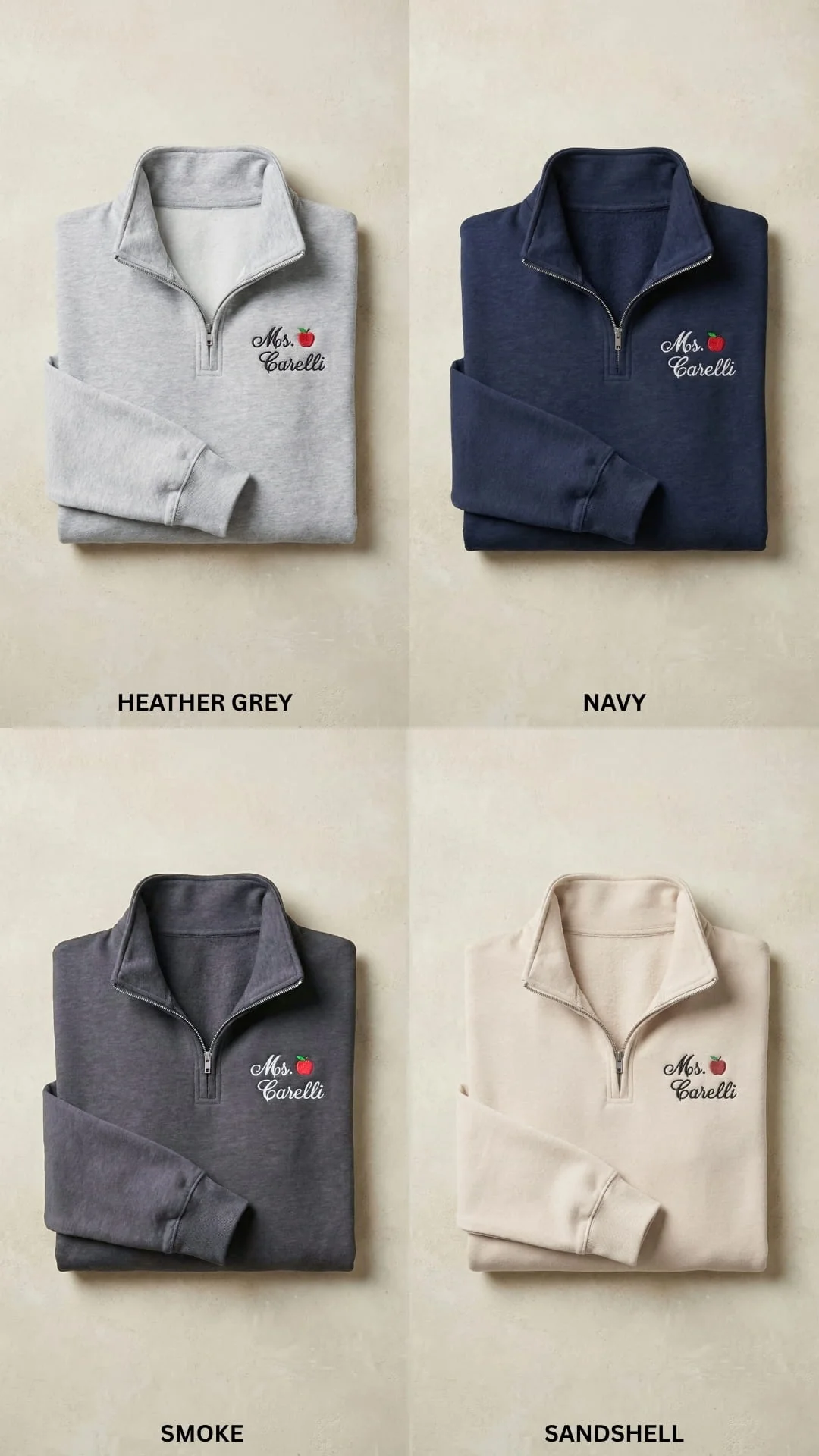 Teacher Name Quarter Zip - Image 4