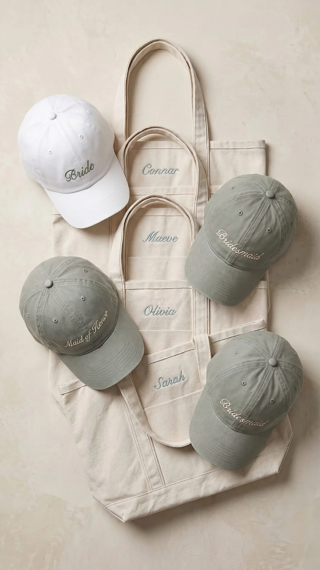 The Bridal Party Gift Set | Embroidered Hat & Personalized Tote - Image 5