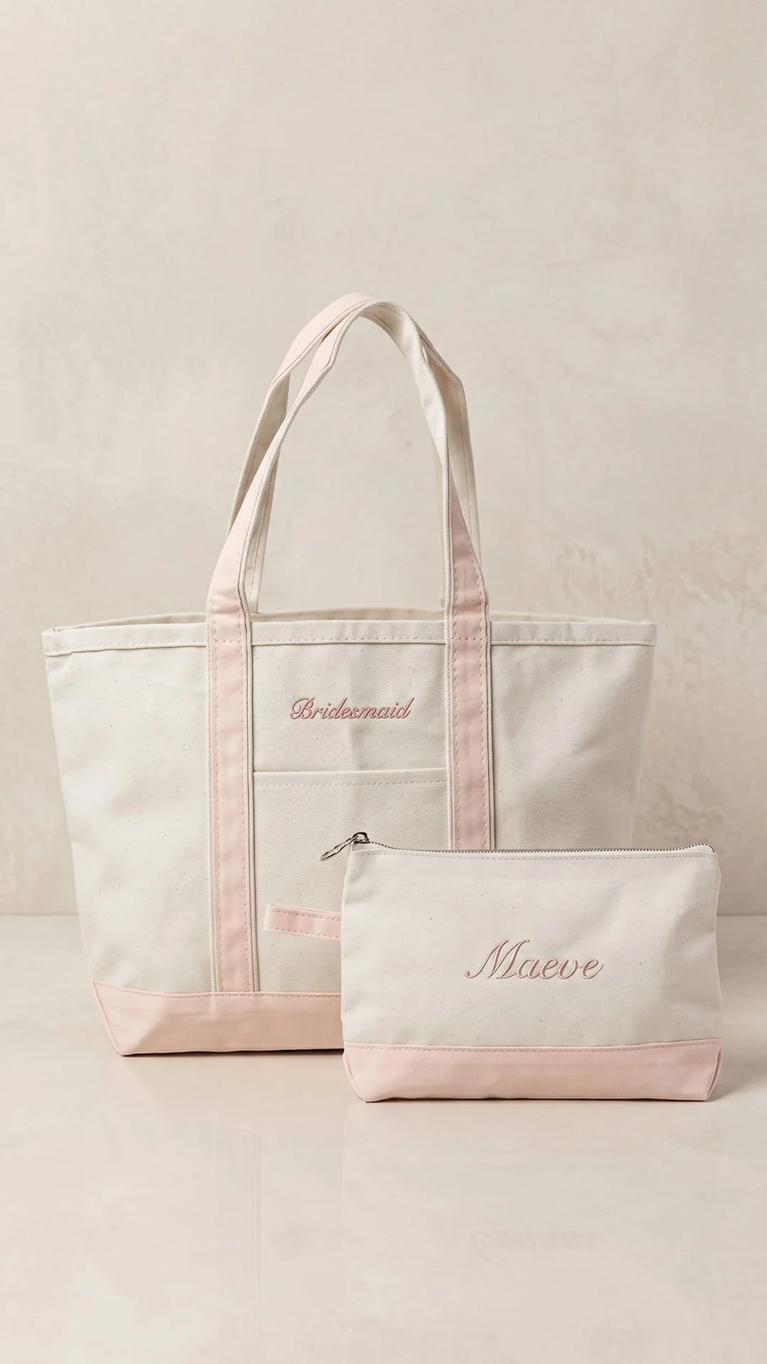The Bridal Party Gift Set | Embroidered Tote & Personalized Makeup Bag - Image 7