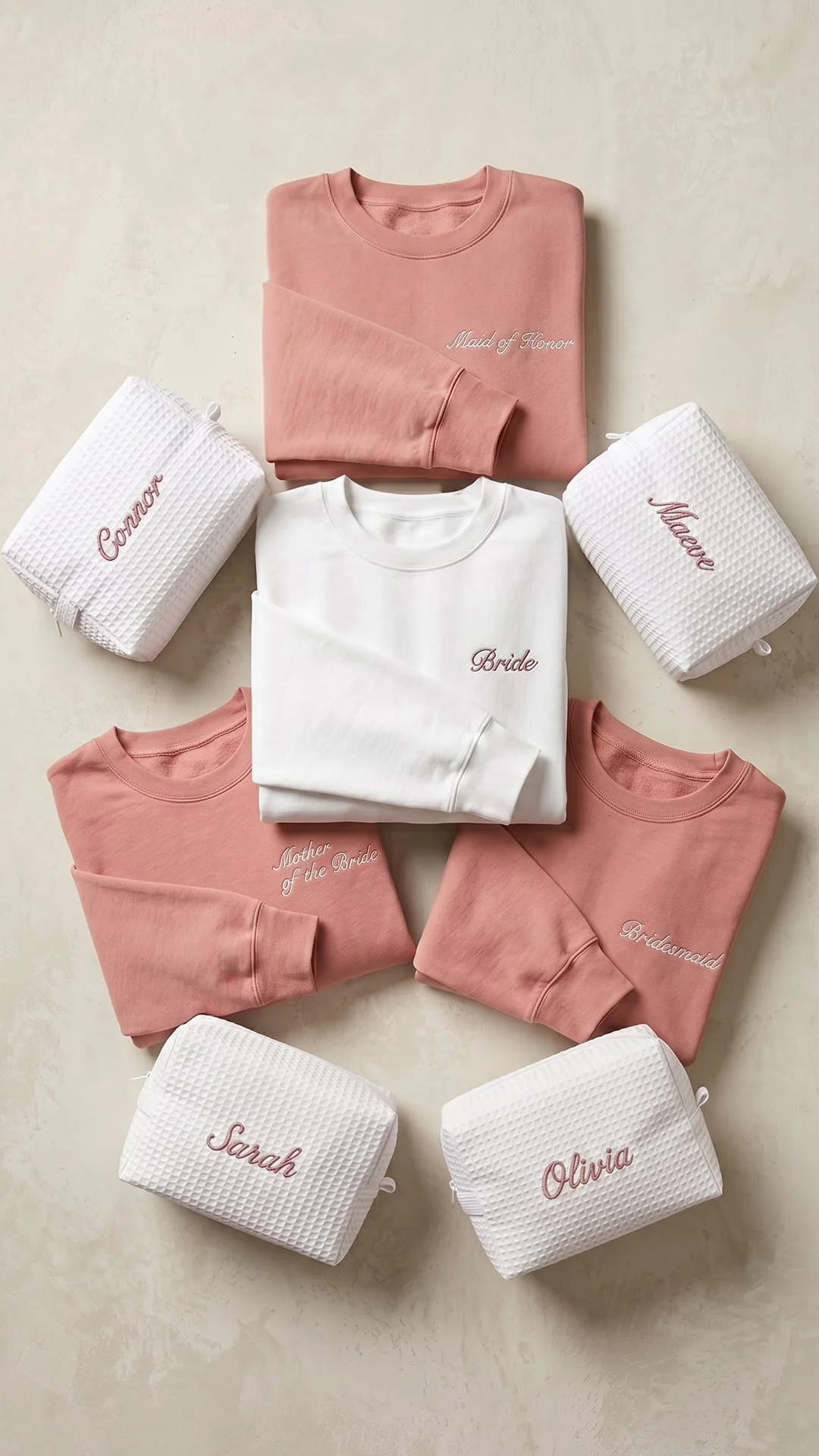 The Bridal Party Gift Set | Script Embroidered Sweatshirt & Personalized Spa Bag - Image 8