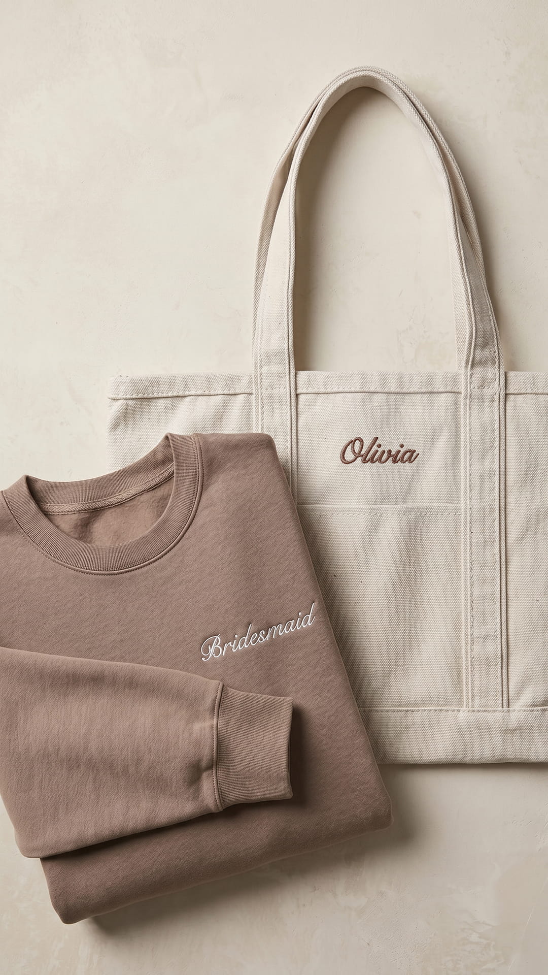 The Bridal Party Gift Set | Script Embroidered Sweatshirt & Personalized Tote - Image 11