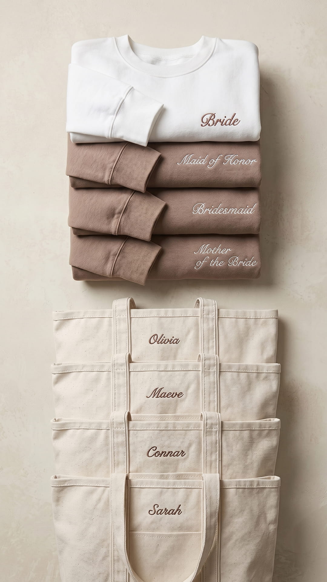 The Bridal Party Gift Set | Script Embroidered Sweatshirt & Personalized Tote - Image 13