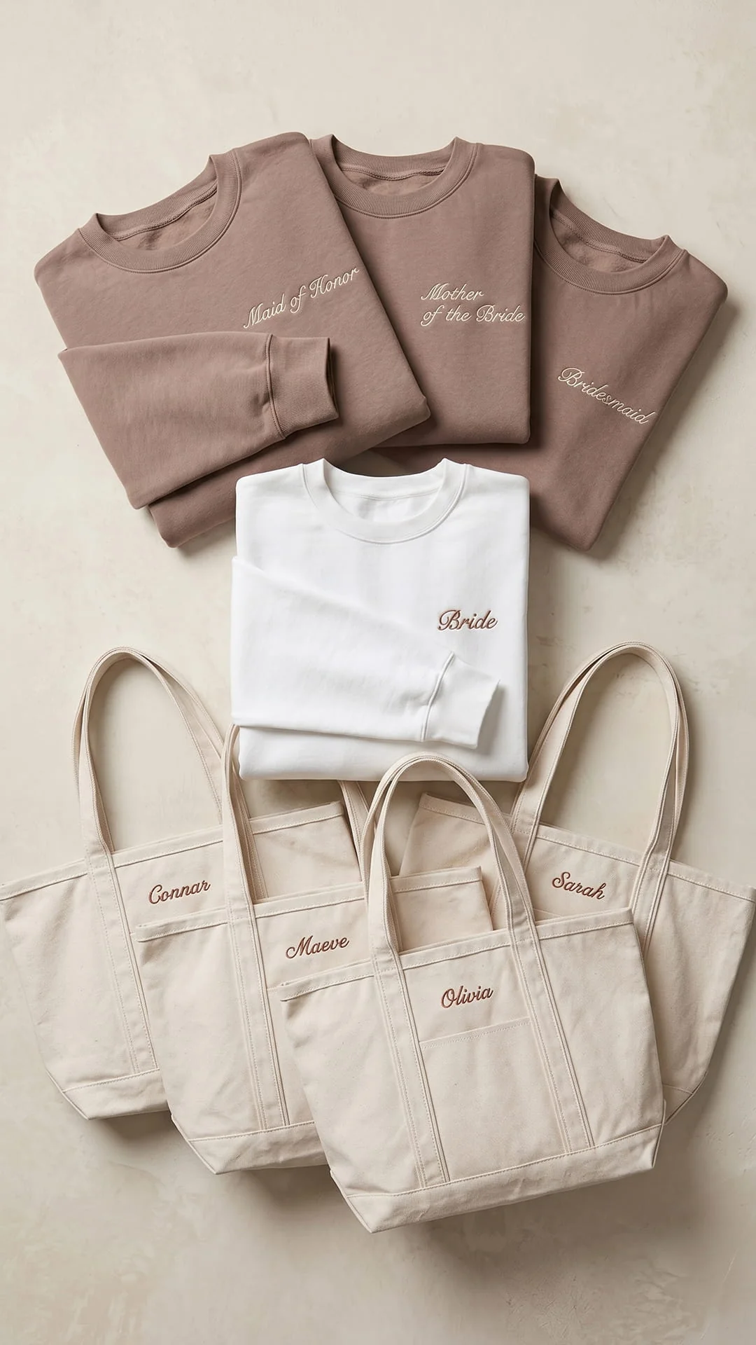 The Bridal Party Gift Set | Script Embroidered Sweatshirt & Personalized Tote - Image 14