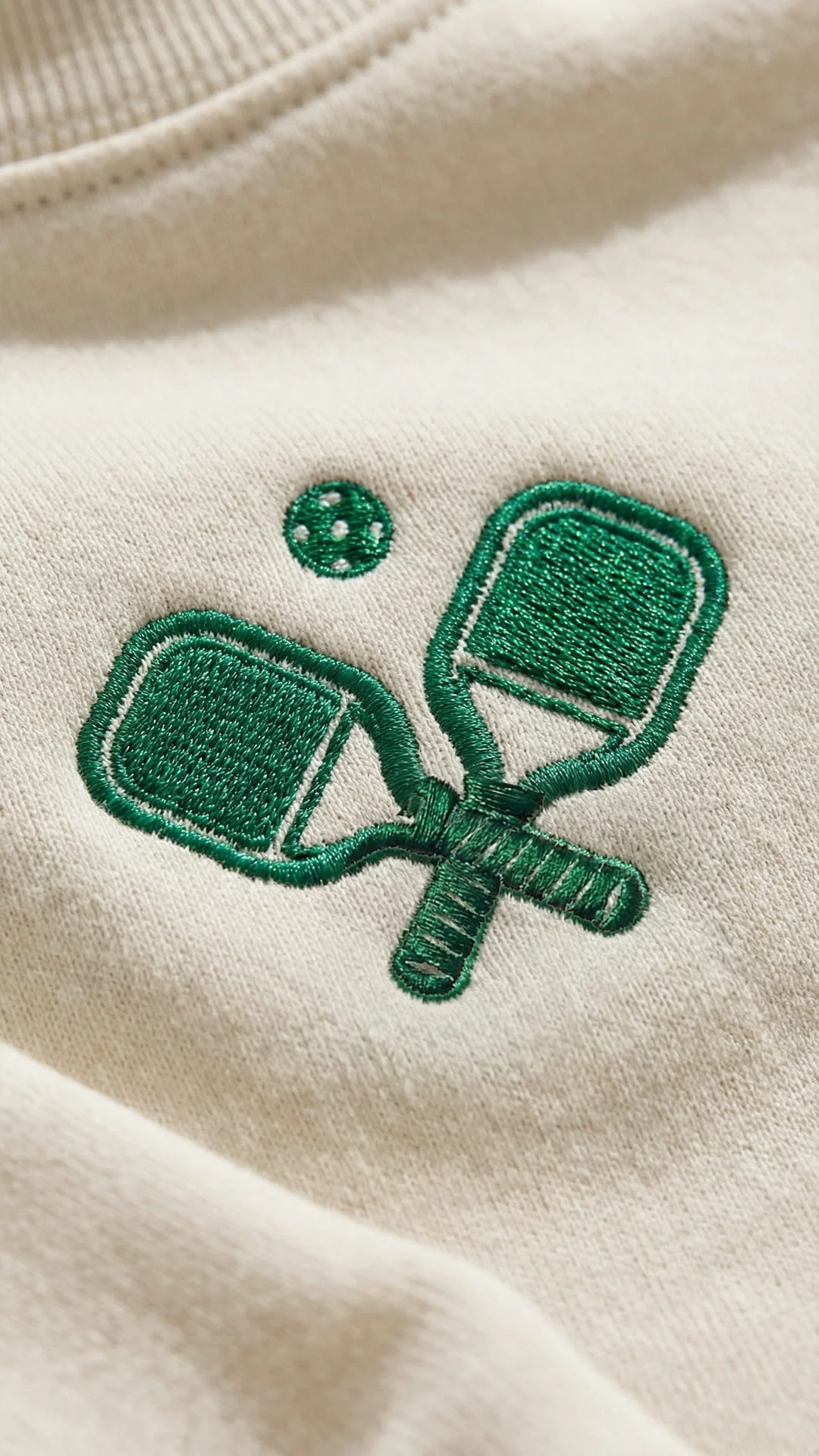 The Heritage Pickleball Sweatshirt | Natural & Court Green - Image 3