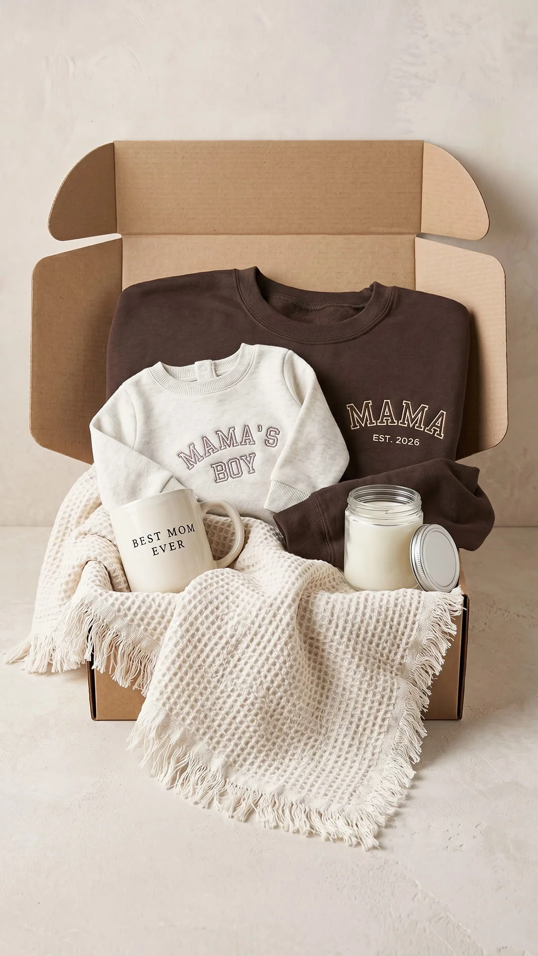 The Mama’s Boy Keepsake Box | Matching Embroidered Mother & Son Gift Set