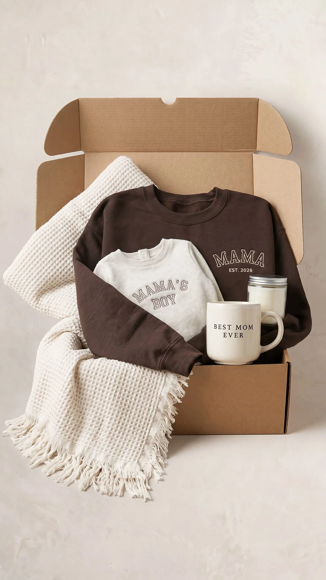 The Mama’s Boy Keepsake Box | Matching Embroidered Mother & Son Gift Set - Image 3