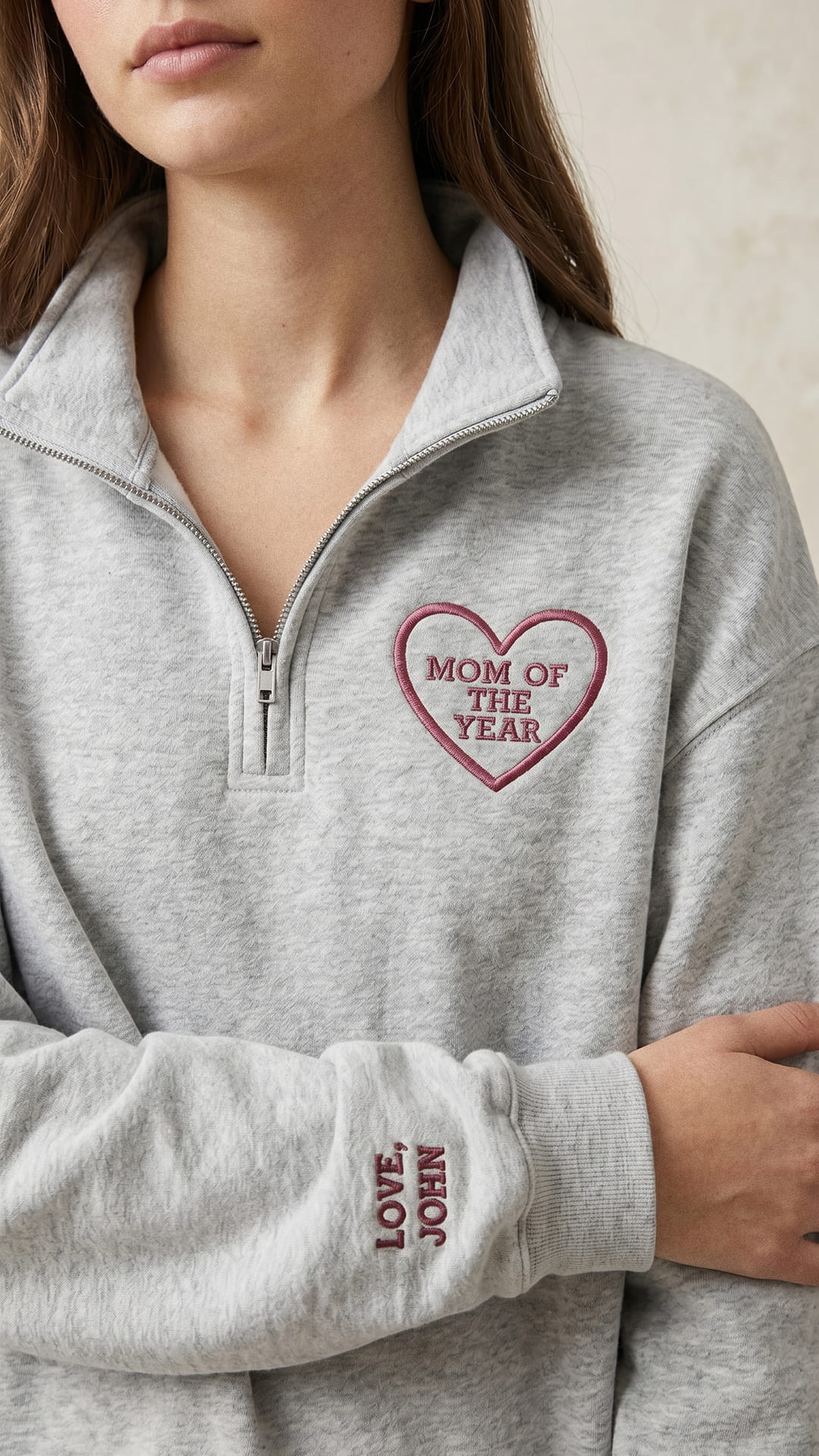 The Mom of the Year Gift Set | Embroidered Quarter-Zip Bundle - Image 2