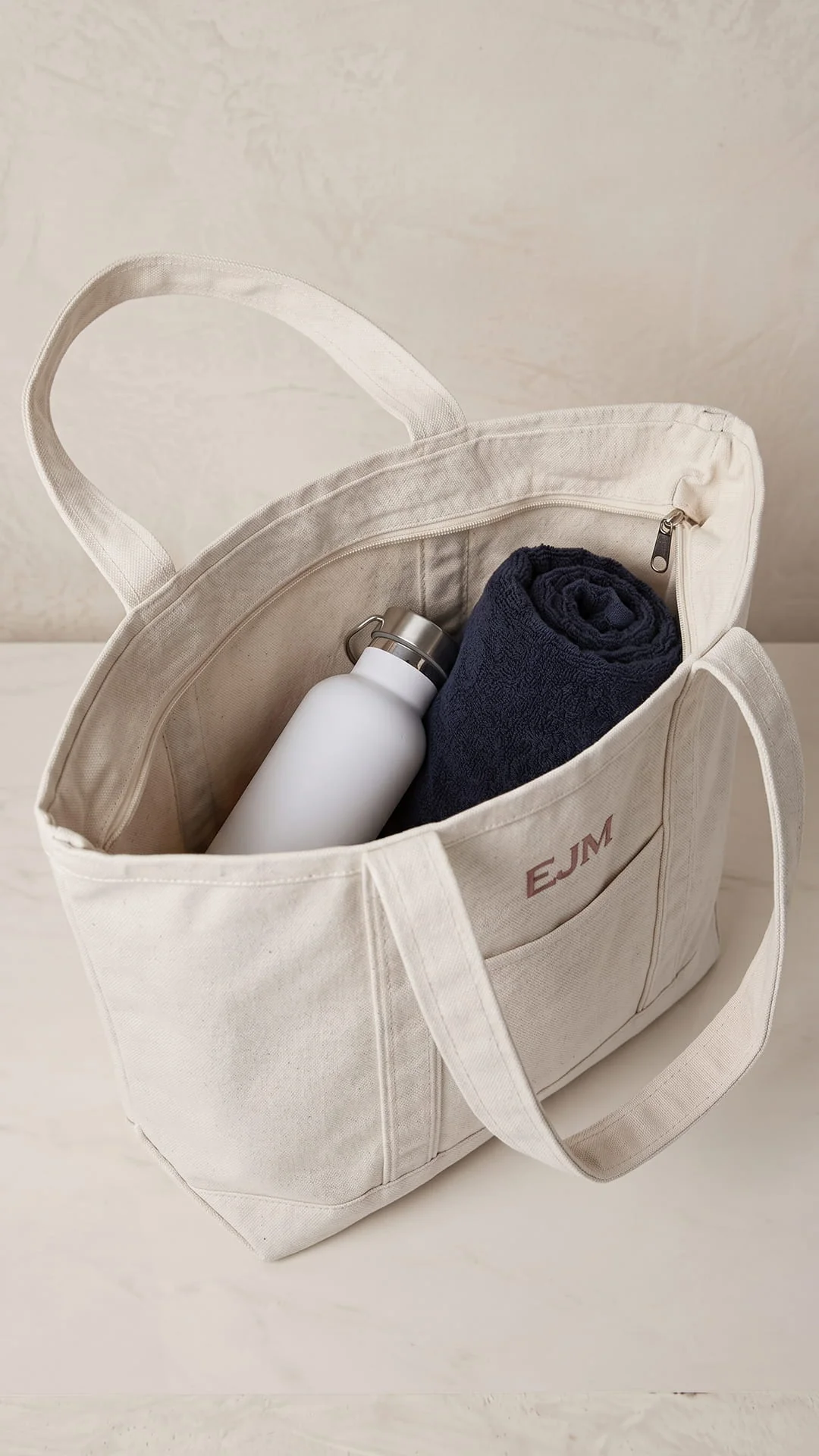 The Monogram Keepsake Box | Personalized Tote, Clutch & Waffle Throw Gift Set - Image 11