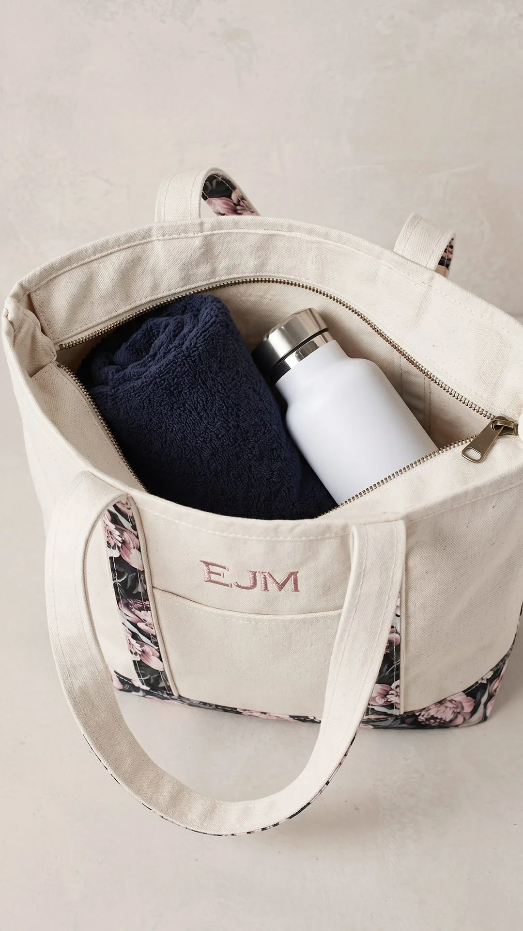 The Monogram Keepsake Box | Personalized Tote, Clutch & Waffle Throw Gift Set - Image 4