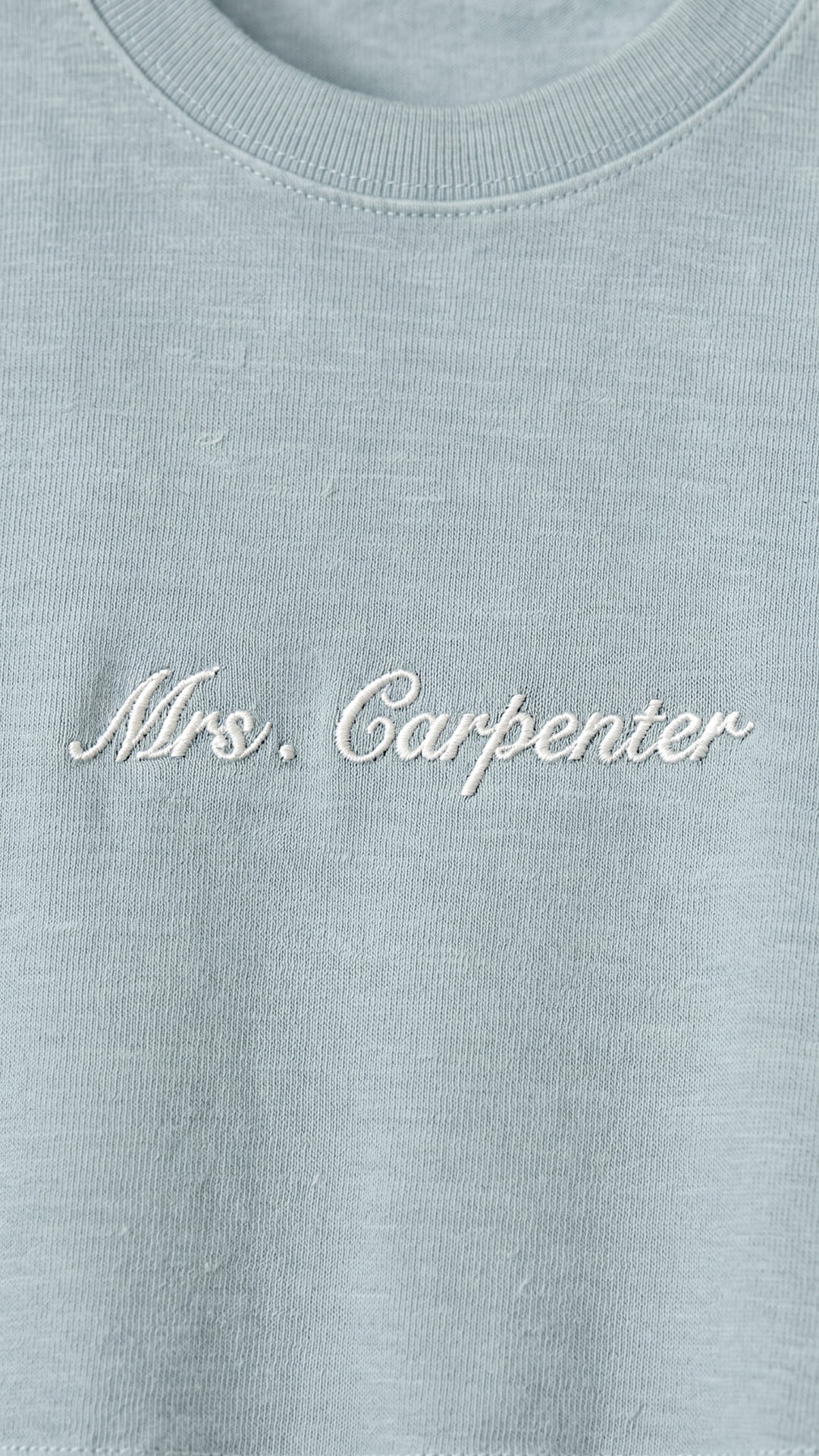 The Mrs. Gift Set | Embroidered Crop Tee, Matching Shorts & Bridal Tote - Image 4