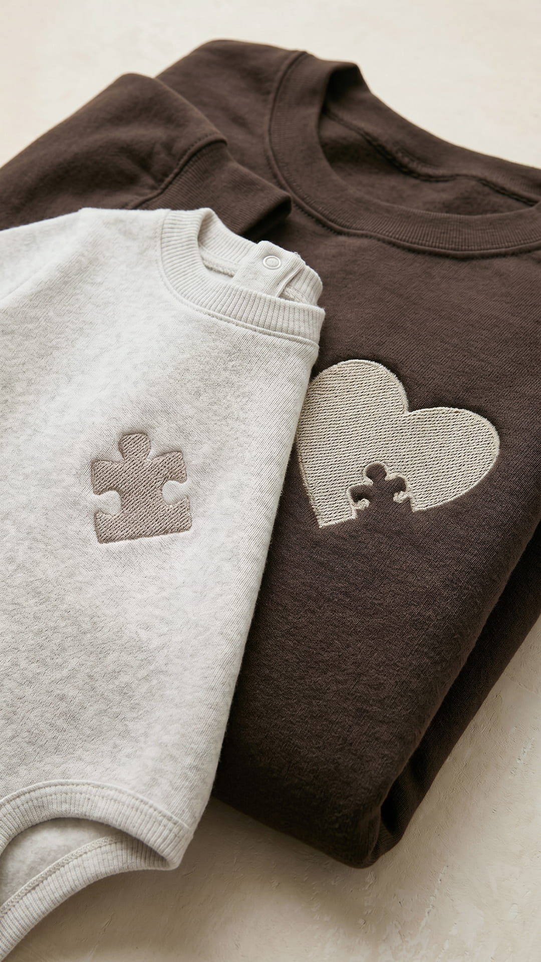 The Puzzle Piece Mama & Mini Keepsake Box | Matching Embroidered Mother & Child Gift Set - Image 3